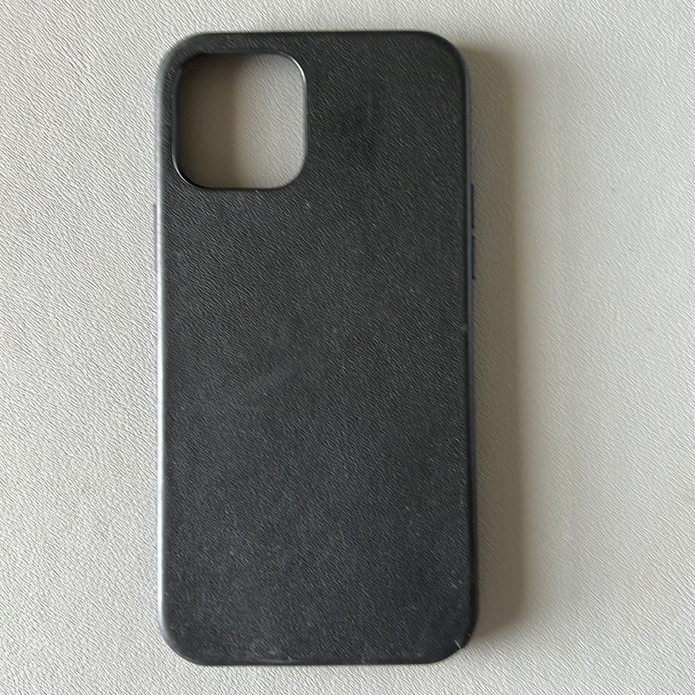 iPhone Pro 12 Black Leather Case